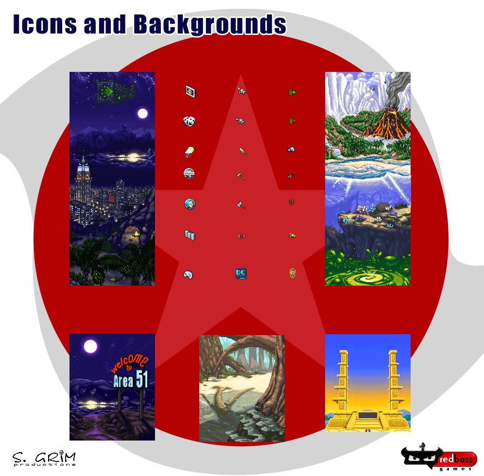 Icons and backgrounds